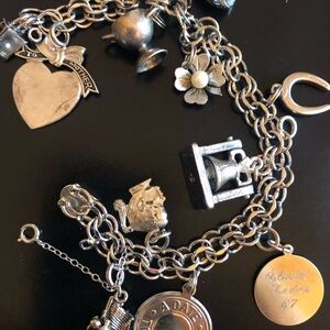 Vintage Sterling Silver Charm Bracelet